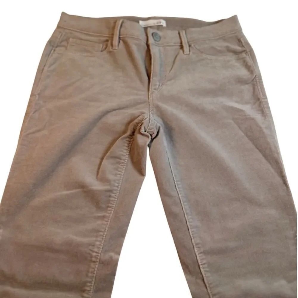 LOFT Made & Loved Womens New w/Tags Gray Corduroy Stretchy Pants - Size 2